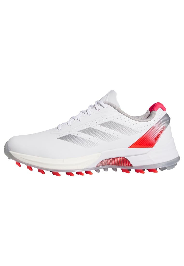 

Adidas Golf Women s Adizero Zed Z 25 Golf Shoes, White/Silver Metallic/Lucid Red, Size 24.5 cm, 2E