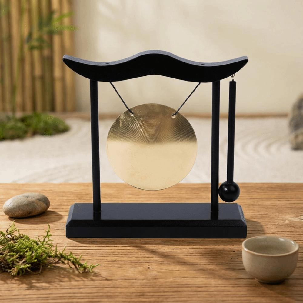 Relaxation Desktop Gong Creative Feng Shui Metal Cymbals Retro Copper Bell  Tai Chi