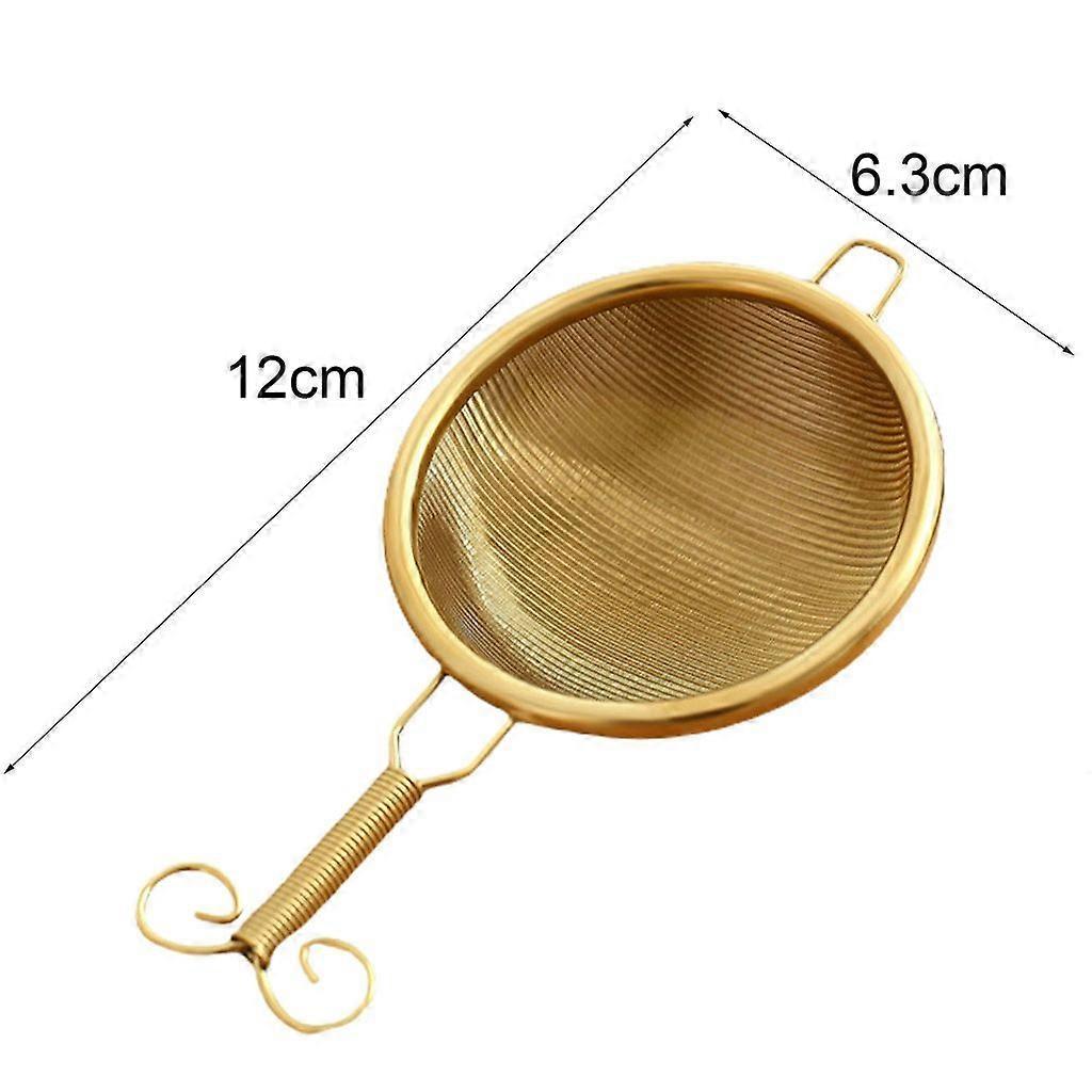 Heat Resistant Tea Strainer No Odor Anti-Rust Japanese Tea Aromatherapy Household Products - Gold
