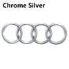 4Rings Logo ABS Chrome Black For Audi  A3 A4 A5 A6 A7 A8 C7 C6 C5 B5 B6 B7 TT Car Front Hood Emblem Bonnet Auto Badge Rear Trunk