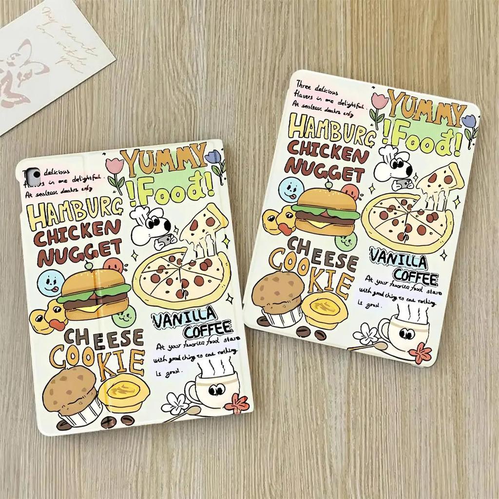 Food Graffiti Computer Case for Ipad 7th Generation Case 10.9 10th Gen IPad Air 5 4 10.9 Cases Pro 11 2nd 3rd 4th Ipad Air Case