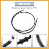 140cm AN3 M10 Car Hydraulic Brake Line Oil Hose Pipe Fitting 28° 28° Stainless Steel for Car Motorcycle Dirt Racing Bike Black Replacement