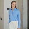 Hiikeu Minimal Stretch Shirts Blouse_French Blue