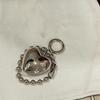 Heart Keychain Heart Bag Pendant Alloy Material Beads Chain Keyrings Keys Holder