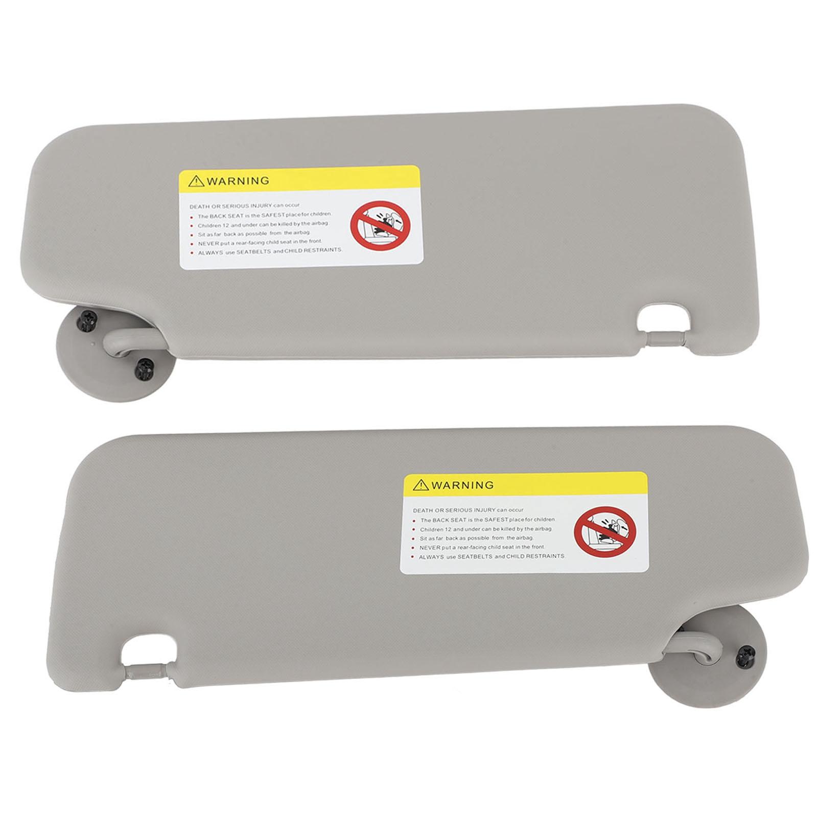 Sun Visor Sunshade Car Sun Visor 1 Pair Sun Visor Left Right Sun Visor with Mirror Replacement for  Aveo 2012 to  Grey