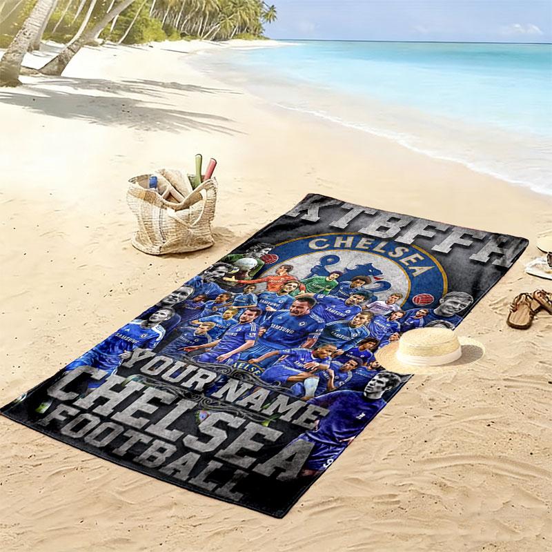 Custom Chelsea Print Beach Towel, Large Soft Quick Dry Towel for Beach Camping Swimming
