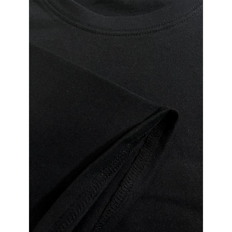 Europäische Größen Schweres Baumwollmischung Übergröße T-Shirt für Herren, Stolzer Vater Kreatives Muster Print T-Shirts für Männer, Sommer Lässig Stilvolle Oberteile