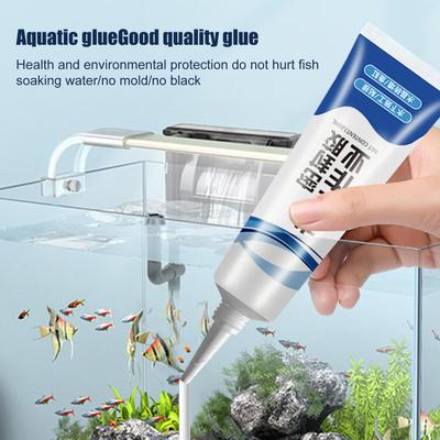 Aquarium Safe Glue, 120ml Fast-Drying Transparent Sealant for Freshwater & Saltwater Fish Tank Repair and Decoration