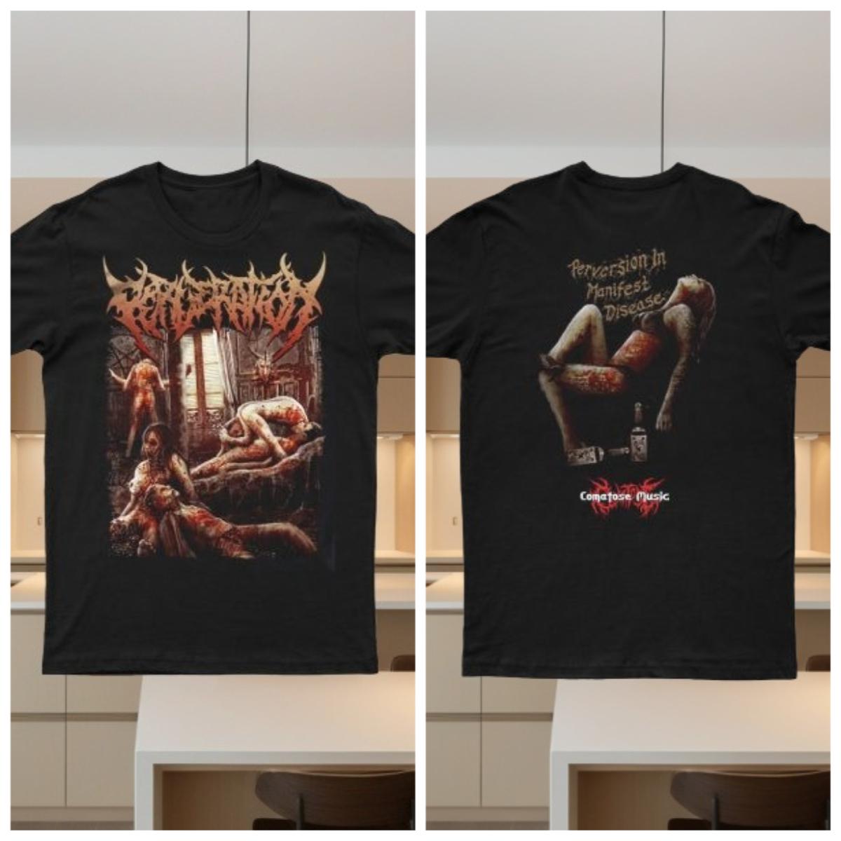 

2025 New Pervversion in Manifest Disease Print Unisex Street Fashion Trend Short Sleeved Pure Cotton Round 4XL