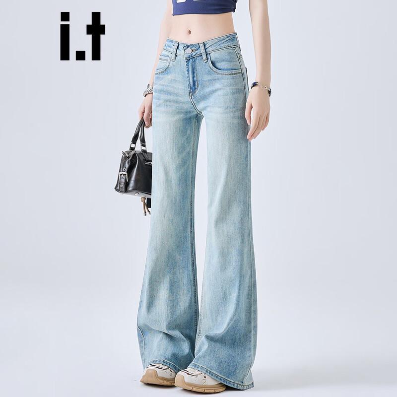 CHOCOOLATEit Women's Light Blue Flare Jeans