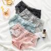 4Pcs Seamless Women Sexy Lace Panties Cotton Breathable Underwear Girls Briefs Low Waist Underpants