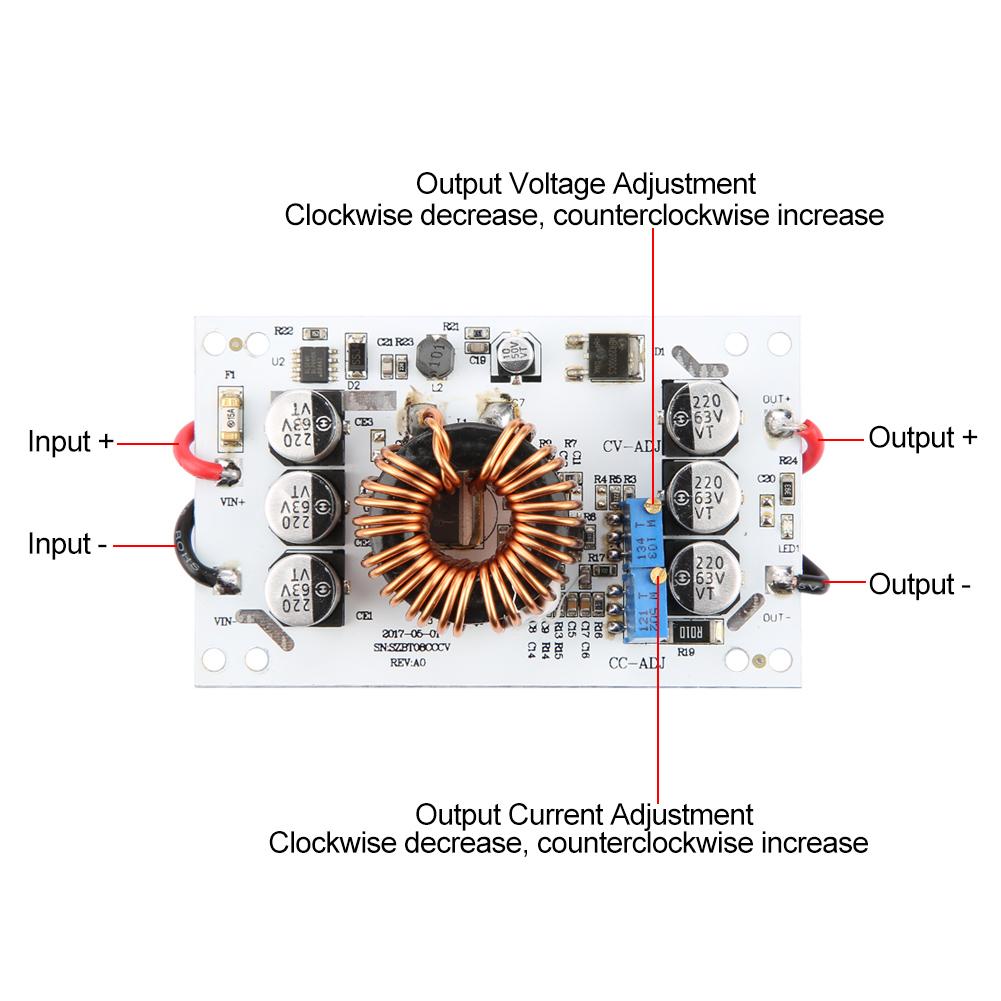 600W DC DC Constant Voltage Current Adjustable Step Up Power Supply Module LED Driver