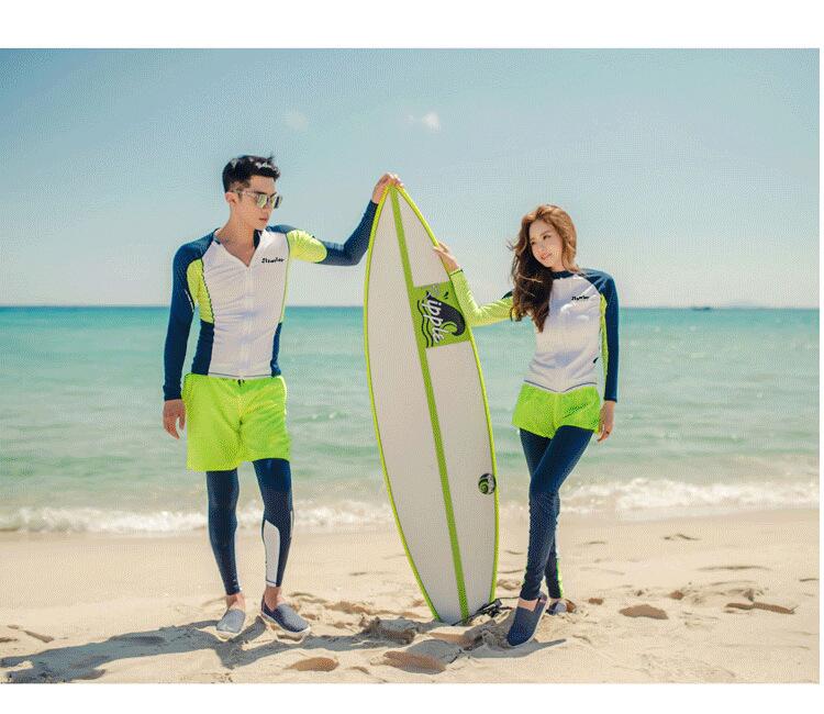 Fato de Mergulho de Manga Comprida para Pais e Filhos para Surf e Proteção Solar