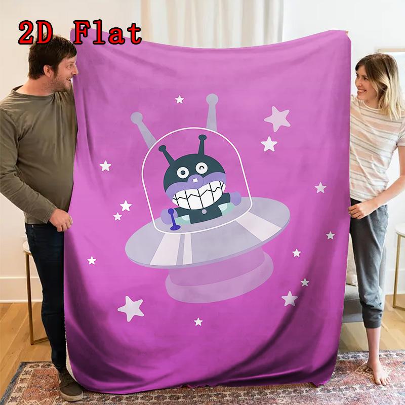 Baikinman 2D Flat Pattern Flannel Blanket High quality All Seasons Warmth and Comfort Perfect for Christmas Gifts.DMT0925482