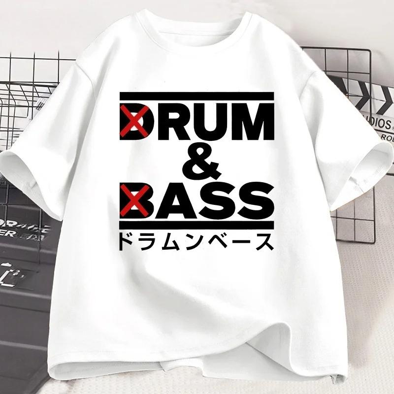 Funny Drum and Bass T Shirt Men Rum and Ass Lovers Jokes Tshirt Y2k Short Sleeve Oneck Tshirt Summer Tees Man Clothing