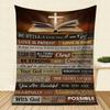 Religious Inspirational Flannel Blanket, Home Decor with Bible Verses, Soft and Heartwarming Faith Blanket, A Warm Gift of Strength and Love