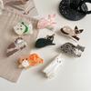 Women Hair Clip Cartoon Cat Dog Shape Hair Claw Anti-slip Teeth Large Size Back Head Shark Hair Claw Hair Accessories