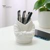 Origineller Stiftebecher für den Schreibtisch 3D-gedruckt Kapuzenpullover mit verschränkten Armen Stifthalter, Großer Desktop-Organizer, Stabiles lustiges Zubehör für Studenten
