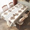Ethnic Style Waterproof Tablecloth Family Gathering Oil Proof Wash Free Dining Table Mat Easy To Maintain Thick Anti Slip Desktop Protective Cover