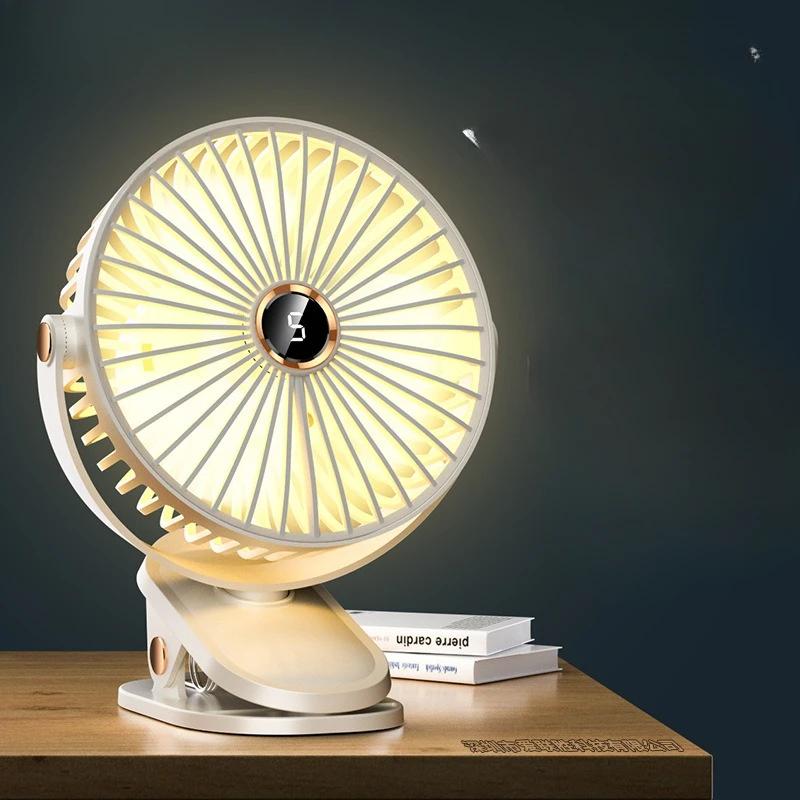8000mAh Camping Fan Rechargeable Desktop Portable Air Circulator Wireless Ceiling Electric Fan With LED Light Clip-on Home Fan