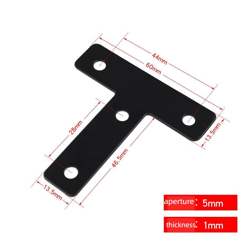 Aluminum Angle Outside Joining Plate 5 Hole L Shape Bracket Connector 90 Degree Joint Board Plate Anodised Corner Bracket Plate