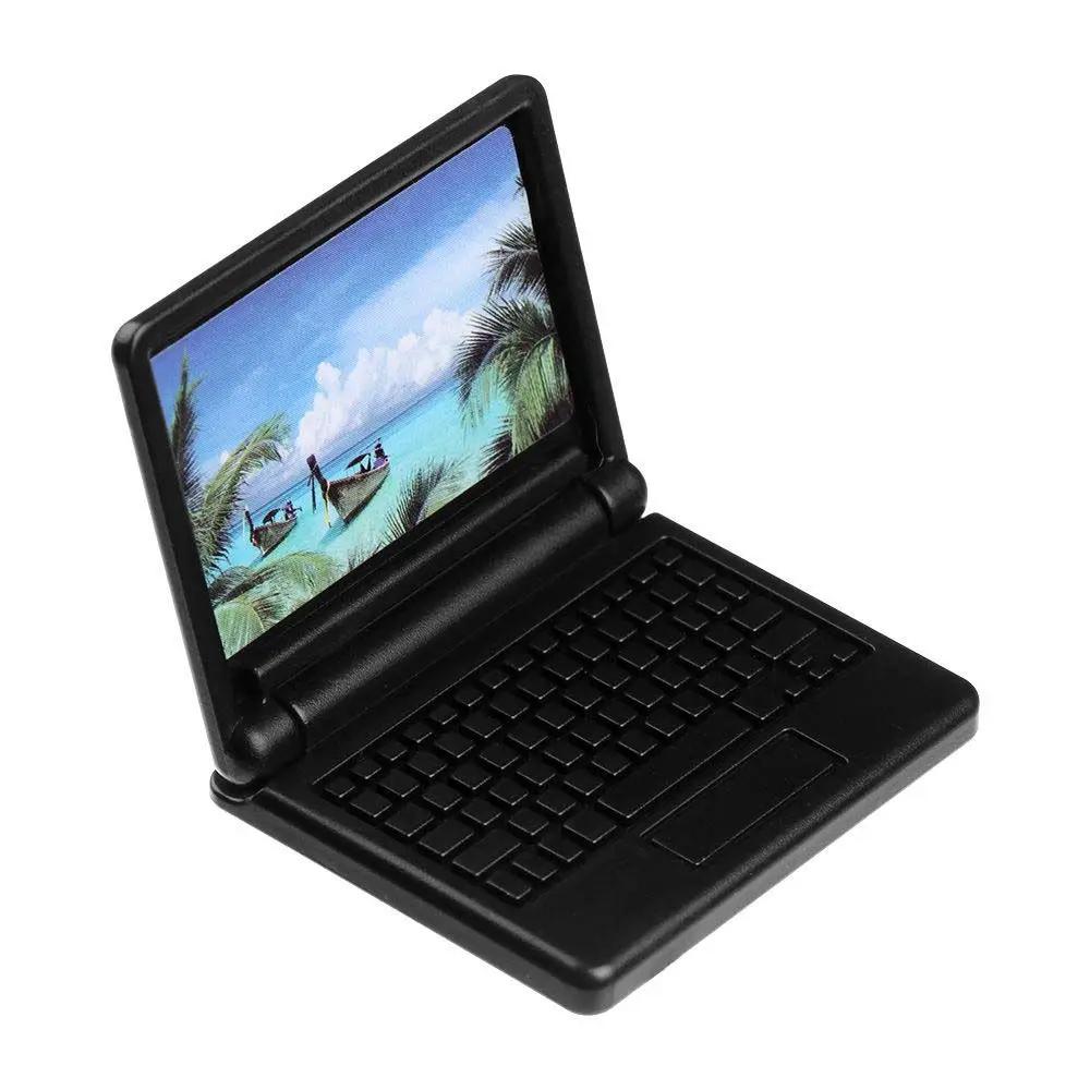 Creative Dollhouse Furniture Simulation Laptop Computer Miniature Dollhouse Decor Crafts Dollhouse Miniature Doll Accessories