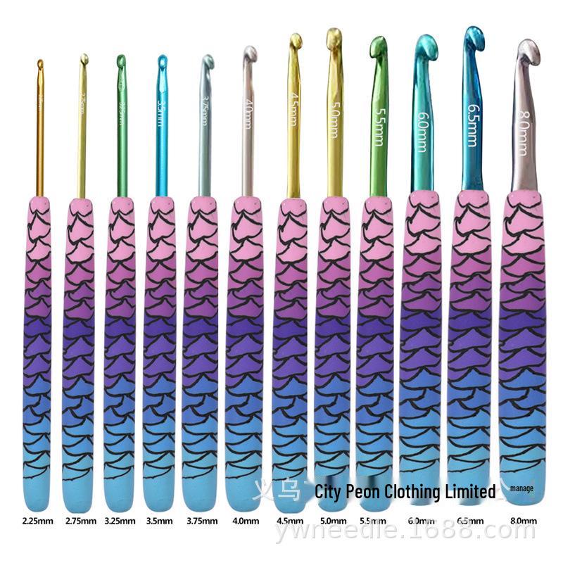 Buntes Polymer Clay Häkelnadel-Set - 9 Stück (CH118-9PCS)