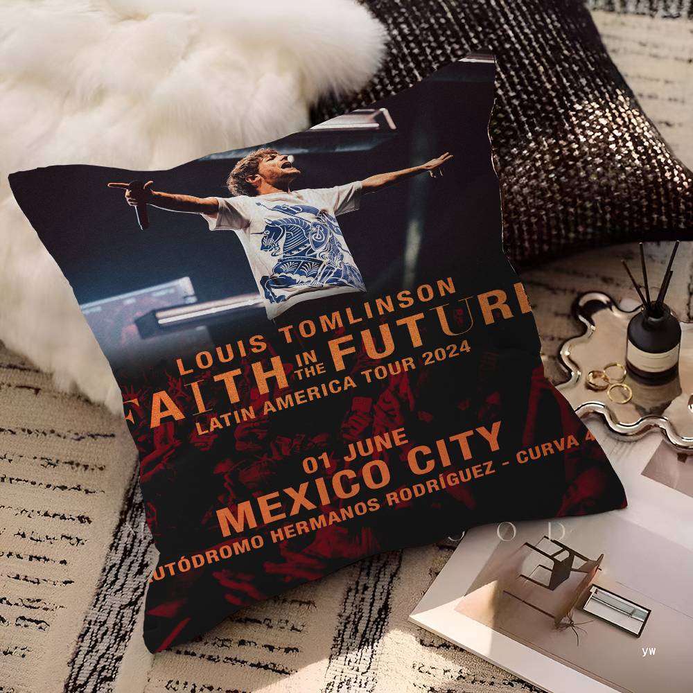 

L-Louis Hot Singer T-Tomlinsons Pillow Gift Home Office Decoration Pillow Bedroom Sofa Car Cushion CoverPillow Case 12x12Inch