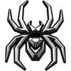 1pc  New Spider Emblems 3D Fender Rear Door Badges Sticker Replacement for F-150 Silverado Sierra RAM Black Widow Edition (Chrome)