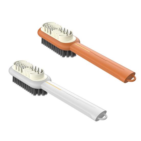 1/2/3Pcs Cleaning Brush Double-Sided Shoe Cleaning Brush with Hard Bristles And Soft Silicone Massage Bumps Shoe Cleaning Scrubber