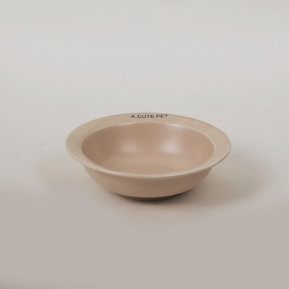 Ceramic Elevated Cat Bowl Solid Color Large Diameter Bowl Stand Holder Acrylic Bowl Rack Tilted Adjustable Pet Double Food Bowls коричневый