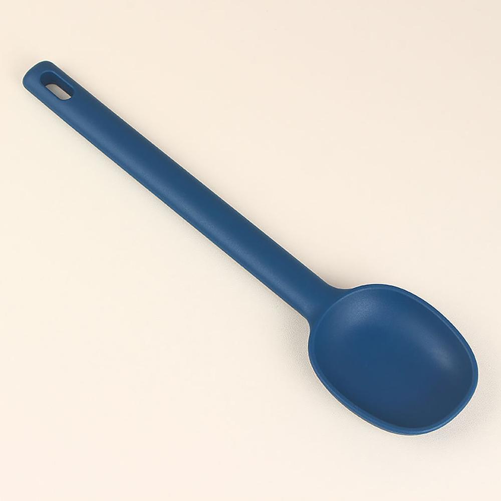 1 ks Silikonová salátová míchací lžíce Tepelně odolná Mělká polévková lžíce Nepřilnavá nádoba Kuchyňské pečicí nářadí