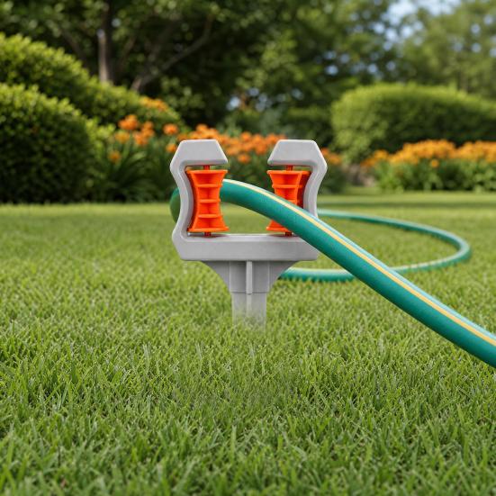 Garden Hose Guide Spike, Watering Hose Guide with Rollers, Water Pipe Holder Stake, Protect Plants And Prevent Tangles for Outdoor Yard