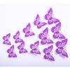 12Pcs/Set Red Blue Pink 3D Hollow Butterfly Wall Stickers For Wedding Home Decoration Living Room Decor Art Butterflies Decals