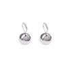 Sterling Silver High Color Retention Texture High Fashion Simple Ball Bead Pendant Earrings Versatile Temperament Earrings Women
