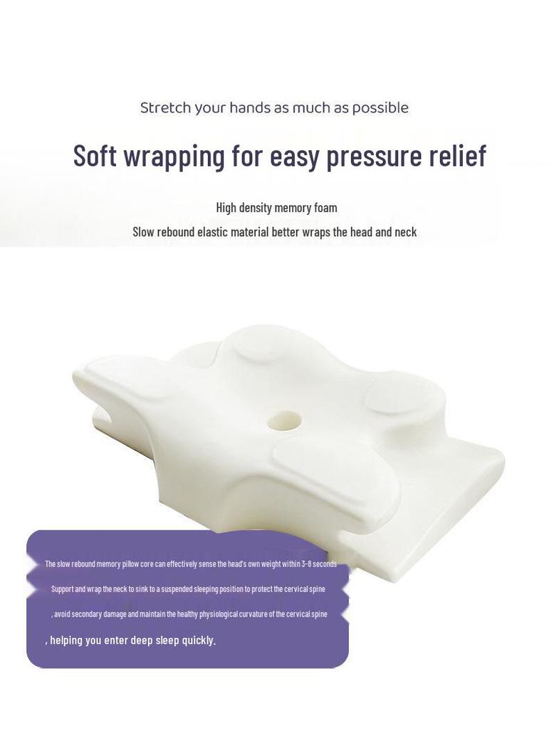 Dual-Use Memory Foam Neck Support Pillow for Deep Sleep