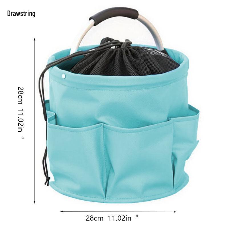 Multifunctional Foldable Storage Basket for Camping, Picnic, Toiletries, Shower, and Household Use