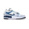 Jordan Legacy 312 Galaxy Suede Abrasion Resistant Low top Vintage Basketball Shoes Men's White Blue CD7069-124(Team1068)