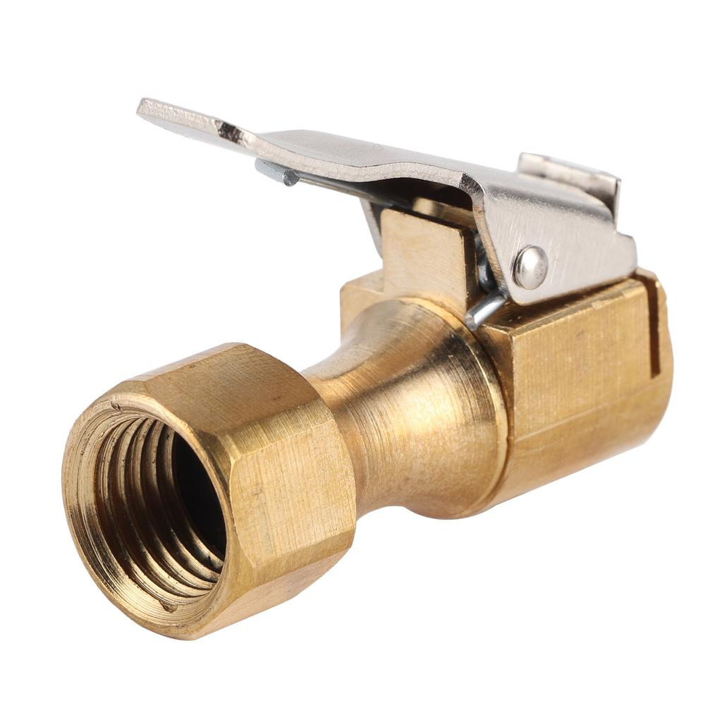 Tire Inflator Chuck Connector Fast ClipOn Air Pump Adapter for Car Motorcycle Inflation