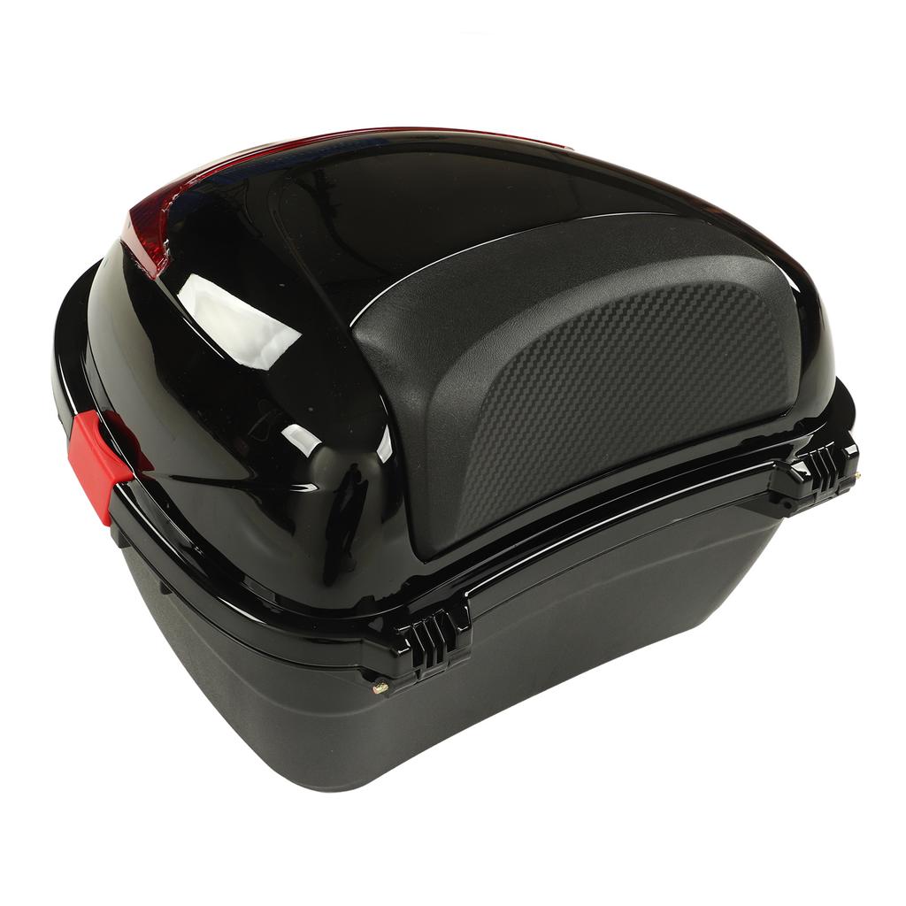 Motorcycle Rear Top Box Motorbike Tail Trunk Storage Case Waterproof Lockable For Autocycle Black