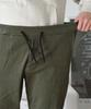 Jikeulib Brushed Fleece String Elastic Waist Spandex Straight Cotton Pants