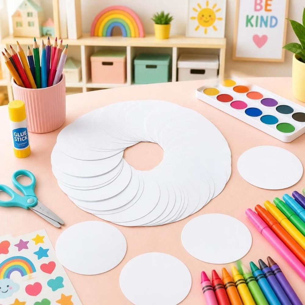 100 Stück Button-Anstecker Rohlinge Papier DIY Anstecker Herstellung Papier Rund Foto Druckerpapier Für DIY-Liebhaber