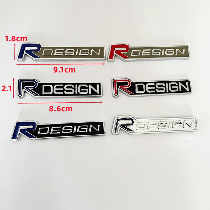 3D Metall RDesign R Design Frontgrill Auto Plakette Aufkleber Emblem Decal Dekoration Für VOLVO XC40 XC60 XC90 V90 S90 S60 V60 V40 C70