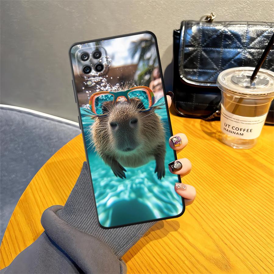 Cute Capybara Soft Back Phone Cover Case for Samsung Galaxy A50 A70 Note 20 Ultra 9 10 A04 A10 A20 A30 A40 A03 A01 A02 A06 A05