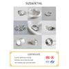 Vintage Silver Color Metal Punk Letter Open Rings Design Finger Rings for Women men Party Jewelry Gifts LETTER