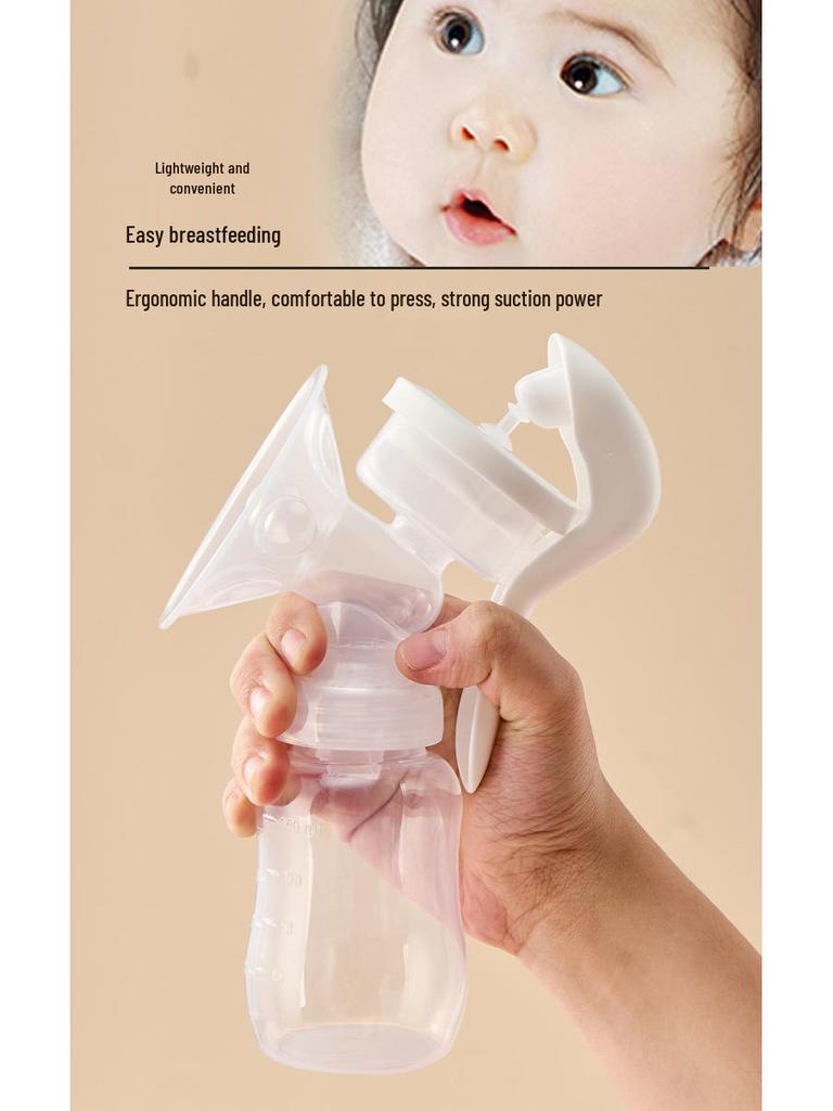 Compact Hands-Free Manual Breast Pump for Moms and Babies