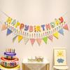 Happy Birthday Hairball Pull Flag Set Decorative Holiday Decor For Adult Children Birthday Home Room Decor Atmosphere New Decor