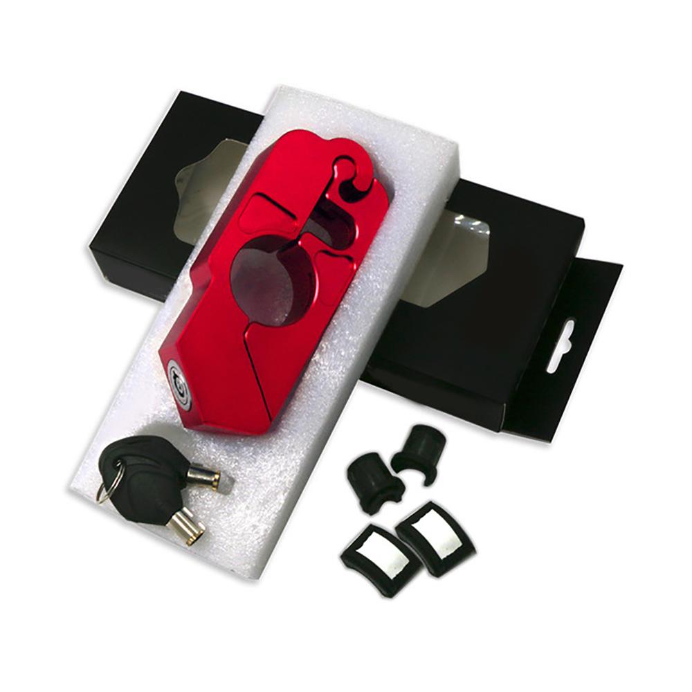 Motorcycle Universal CNC Lock Handlebar Brake Handle Solid Lock Imitating Steal Lock Pull Rod ATV Dirt Street Bikes Anti Theft