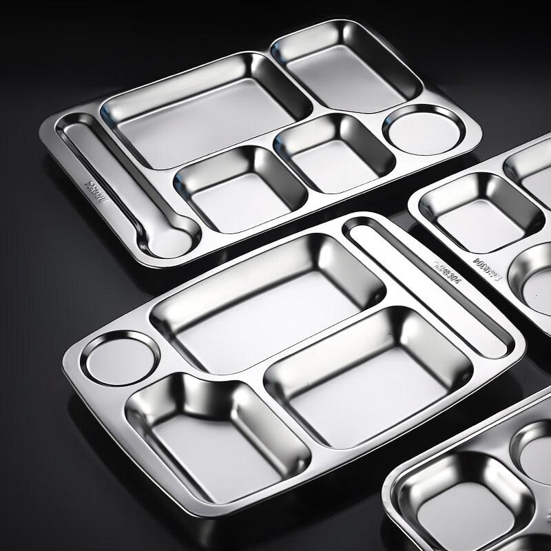 Le Yong Tu Stainless Steel Divided Dinner Plate
