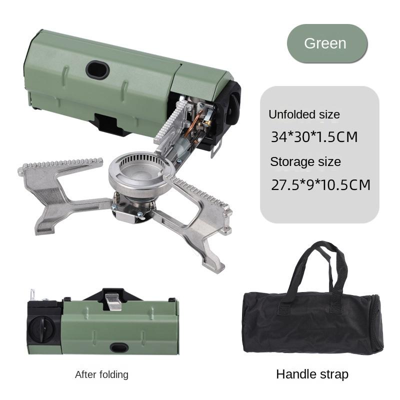 Outdoor Folding Card Stove Portable Camping Stove Household Strong Fire Windproof Gas Tank Gas Card Magnetic Stove